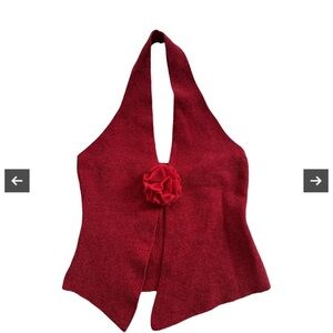 Rose Top in Red With Jean